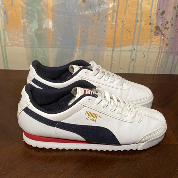 Puma Roma Basic 354259-51 White Big Kids size 6C - Picture 3 of 6